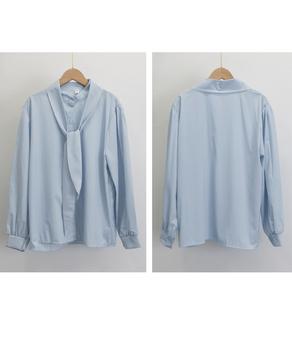 ボウタイブラウスリボンタイシャツブラウス 送料無料 即日発送-8