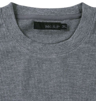 大きいサイズ Mc.S.P ワッフルクルーネック長袖Tシャツ 3L 4L 5L 6L 7L 8L MC841103-02206 ラッピング可 送料無料 即日発送-3