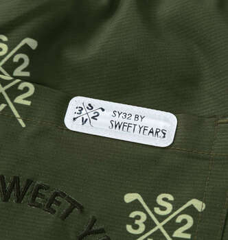 大きいサイズ SY32 by SWEET YEARS クロスロゴグラフィックハーフパンツ 3L 4L 5L 6L MC452062-02223 カーキ ラッピング可 送料無料 即日発送-4