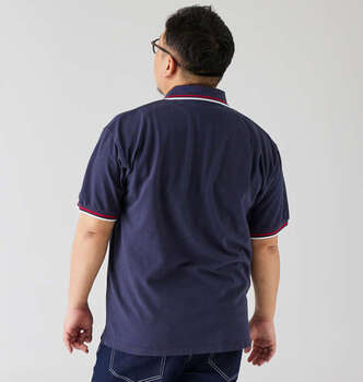 大きいサイズ Mc.S.P 鹿の子ラインリブ衿半袖ポロシャツ 3L 4L 5L 6L 7L 8L MC842623-02239 ラッピング可 送料無料 即日発送-1