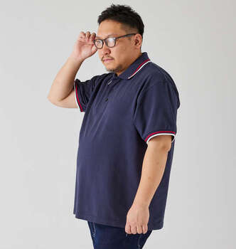 大きいサイズ Mc.S.P 鹿の子ラインリブ衿半袖ポロシャツ 3L 4L 5L 6L 7L 8L MC842623-02239 ラッピング可 送料無料 即日発送-3