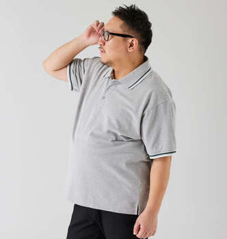 大きいサイズ Mc.S.P 鹿の子ラインリブ衿半袖ポロシャツ 3L 4L 5L 6L 7L 8L MC842624-02240 ラッピング可 送料無料 即日発送-3