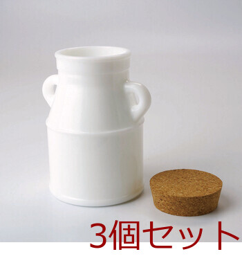 ? ぎょく ガラス コルクポット 角 丸 ミルク缶 食材容器 日本製 3セット 送料無料-5