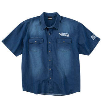 大きいサイズ Norton デニム半袖シャツ 3L 4L 5L 6L 8L MC752431-02758 ラッピング可 送料無料 即日発送-1