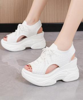 厚底ニットサンダル スポーツサンダル 夏 送料無料 即日発送-5