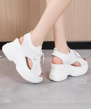 厚底ニットサンダル スポーツサンダル 夏 送料無料 即日発送-7