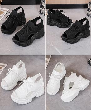 厚底ニットサンダル スポーツサンダル 夏 送料無料 即日発送-8