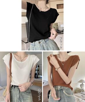 フレンチスリーブ サマーニット 送料無料 即日発送-1