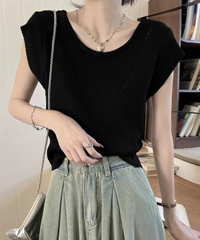 フレンチスリーブ サマーニット 送料無料 即日発送-2