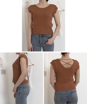 フレンチスリーブ サマーニット 送料無料 即日発送-7