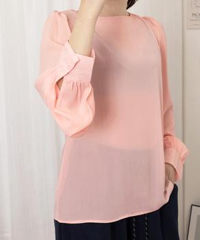 ブラウス ゆったり 長袖トップス 透け感 送料無料 即日発送-5