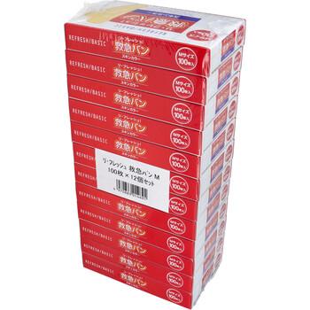 リ フレッシュ 救急バン スキンカラー Mサイズ 100枚入×12個セット 送料無料-1