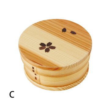 桜柄 曲げワッパ弁当箱 送料無料-2