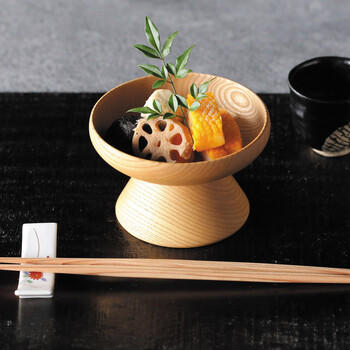 和食器 木製 高台丸鉢 大 日本製 送料無料-2