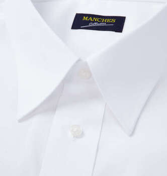 大きいサイズ MANCHES COLLECTION レギュラーカラー半袖シャツ 3L 4L 5L 6L 7L 8L 9L 10L ホワイト ラッピング可 送料無料 即日発送-1