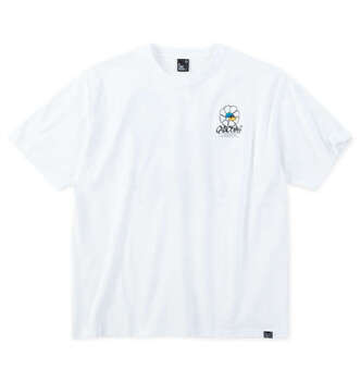 大きいサイズ b one soul DUCK DUDEフラワークレヨン半袖Tシャツ 3L 4L 5L 6L ホワイト ラッピング可 送料無料 即日発送-1