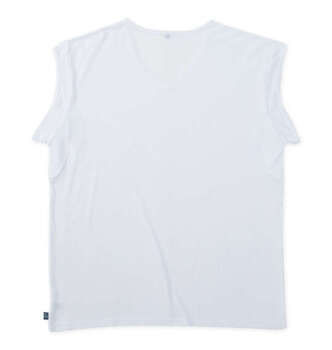 大きいサイズ EDWIN デニスラVネックスリーブレス 3L 4L 5L 6L 7L 8L ホワイト ラッピング可 送料無料 即日発送-1