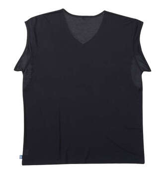 大きいサイズ EDWIN デニスラVネックスリーブレス 3L 4L 5L 6L 7L 8L ブラック ラッピング可 送料無料 即日発送-1