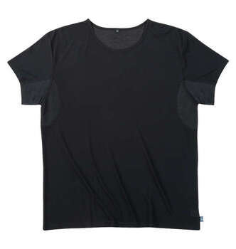 大きいサイズ EDWIN デニスラ二分袖クルーネックTシャツ 3L 4L 5L 6L 7L 8L　ブラック ラッピング可 送料無料 即日発送-0