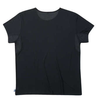 大きいサイズ EDWIN デニスラ二分袖クルーネックTシャツ 3L 4L 5L 6L 7L 8L　ブラック ラッピング可 送料無料 即日発送-1