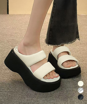 厚底サンダル スリッパサンダル 美脚 夏 送料無料 即日発送-0