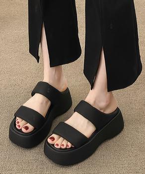 厚底サンダル スリッパサンダル 美脚 夏 送料無料 即日発送-4