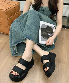 厚底サンダル スリッパサンダル 美脚 夏 送料無料 即日発送-5