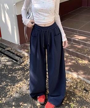 ワイドシルエットシンプルスウェットパンツ 送料無料 即日発送-6