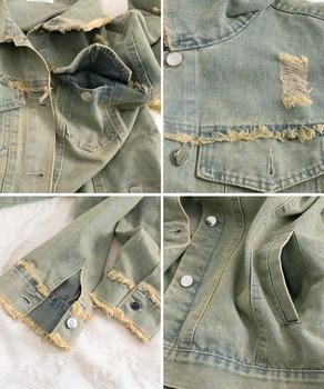 フリンジデニムジャケット ダメージデニム 送料無料 即日発送-9