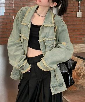 フリンジデニムジャケット ダメージデニム 送料無料 即日発送-2