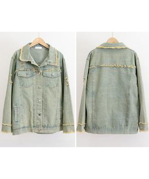 フリンジデニムジャケット ダメージデニム 送料無料 即日発送-8