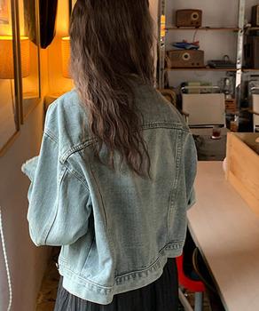 フリンジデニムジャケット デニムブルゾン 送料無料 即日発送-8