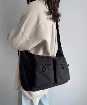 マルチポケットショルダーバッグナイロン鞄 送料無料 即日発送-2