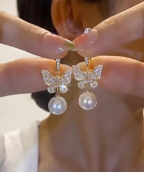 パールピアス 揺れるピアスバタフライ 送料無料 即日発送-6