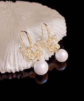 パールピアス 揺れるピアスバタフライ 送料無料 即日発送-8