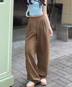 ワイドパンツハイウエストストレートパンツ 送料無料 即日発送-5