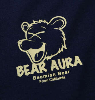 大きいサイズ Bear Aura T Cホログラムプリント半袖Tシャツ 3L 4L 5L 6L 8L ネイビー ラッピング可 送料無料 即日発送-3