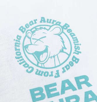 大きいサイズ Bear Aura T C天竺サガラ刺繍半袖Tシャツ 3L 4L 5L 6L 8L ホワイト ラッピング可 送料無料 即日発送-3