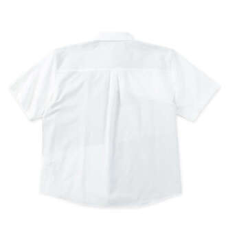 大きいサイズ H by FIGER CVCオックス斜め切替半袖シャツ 3L 4L 5L 6L 8L ホワイト ラッピング可 送料無料 即日発送-1