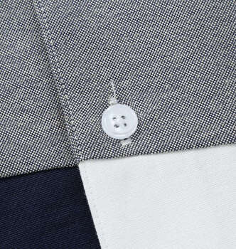 大きいサイズ H by FIGER CVCオックス斜め切替半袖シャツ 3L 4L 5L 6L 8L ホワイト ラッピング可 送料無料 即日発送-4