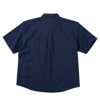 大きいサイズ H by FIGER CVCオックス斜め切替半袖シャツ 3L 4L 5L 6L 8L ネイビー ラッピング可 送料無料 即日発送-1