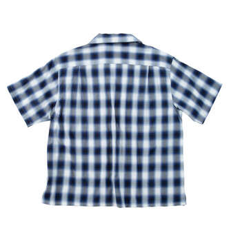 大きいサイズ OUTDOOR PRODUCTS ブロードチェックオープンカラー半袖シャツ 3L 4L 5L 6L 7L 8L ブルー系 ラッピング可 送料無料 即日発送-1
