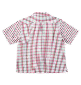 大きいサイズ OUTDOOR PRODUCTS ブロードチェックオープンカラー半袖シャツ 3L 4L 5L 6L 7L 8L レッド系 ラッピング可 送料無料 即日発送-1
