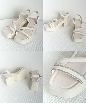 ストラップサンダル ミドルヒール 夏 送料無料 即日発送-8