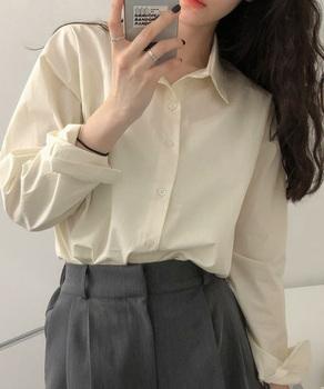 薄手シャツブラウス長袖レディース襟シャツ 送料無料 即日発送-3