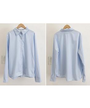 薄手シャツブラウス長袖レディース襟シャツ 送料無料 即日発送-8