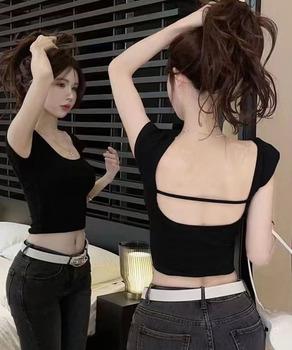 カップ付き タンクトップ バックオープン 送料無料 即日発送-2