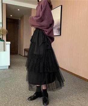 ティアードスカートロングチュールスカート 送料無料 即日発送-3