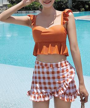 フリル水着2点セット盛れる水着レディース 送料無料 即日発送-6