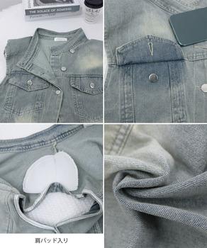 デニムベスト レディース デニムチョッキ 送料無料 即日発送-9